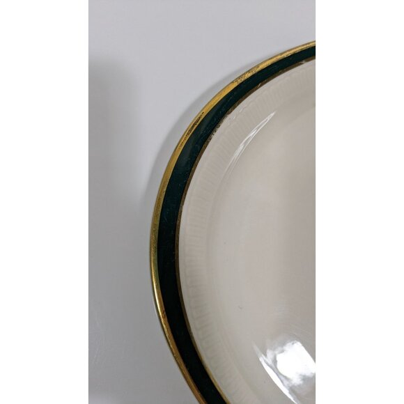 Vintage Syracuse China Oval Serving Platter Green Gold Trim - Picture 5 of 12
